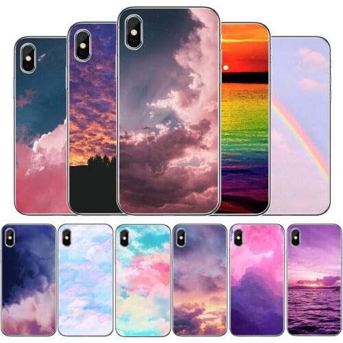 Sky colorful Silicone phone case For iphone 12 11Pro Max 11 XR XS Max X 8 7 6 6S Plus 5 5S SE 2020 Back Cover Shell