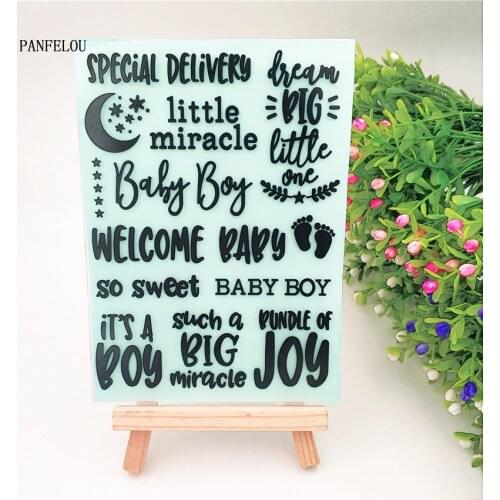 Baby Cradlesong Embossing Folders Plastic For Scrapbooking DIY Template Fondant Cake Photo Album Easter Card MakingHalloween