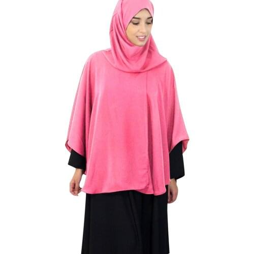 New Muslim Women Prayer Long Scarf Khimar Hijab Hooded Tops Shawl Cape Islamic Overhead Clothes Ramadan Middle East