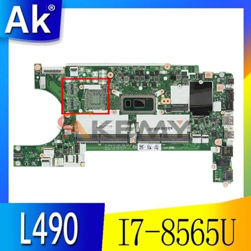 For Lenovo Thinkpad L490 L590 Laptop Motherboard FL490 FL590 NM-B931 With CPU I7-8565U DDR4 100% Working 02DM153 02DM150 02DM144