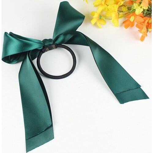 Hot Sale Popular Sweet Super Large Ribbon Bow Elasticity Hair For Women Korea Pop Fashion Simple Accessories Wholesale