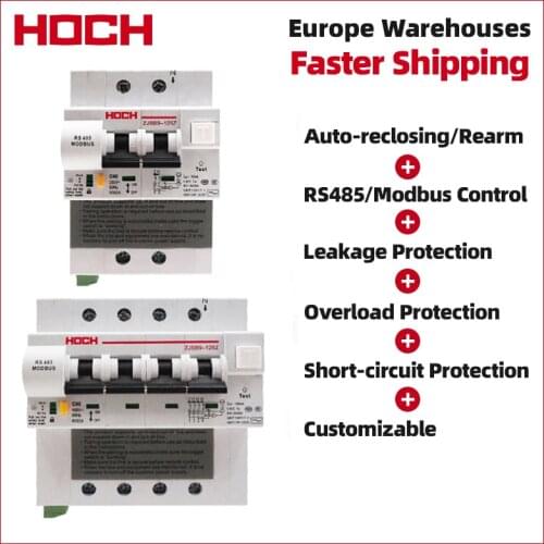 HOCH ZJSB9-80Z Automatic Reclosing Circuit Breaker with RS485 Function Remote Control RCBO Switch Factory Free Shipping