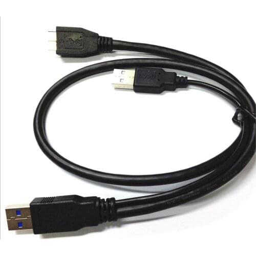 0.5m USB 3.0 Mobile Hard Disk Data Cable AM Male To Micro B Male Port Double Head Y Type Up To 5 Gbps Data Transmission Cable