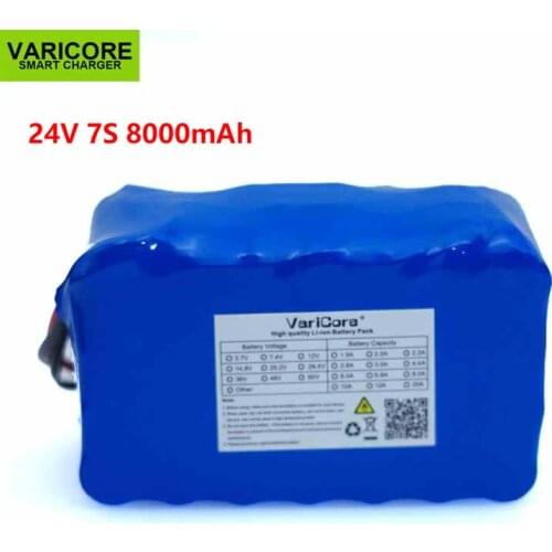 24V 8Ah 7S4P 18650 Battery li-ion battery pack 29.4v 8000mAh electric bicycle moped /electric with BMS Circuit protection