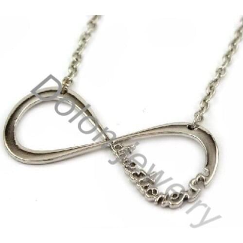 Fashion Silver Plated Zinc Alloy Metal Infinity One Direction Necklace Directioner Bijou Jewelry