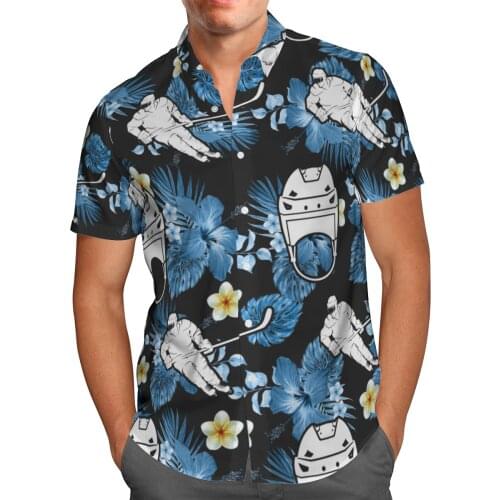 Lce Hockey 3D Print Summer Beach Shirt Mens Hawaii Shirt Fashion Short Sleeved Shirt Oversized 5XL Streetwear Harajuku Tops