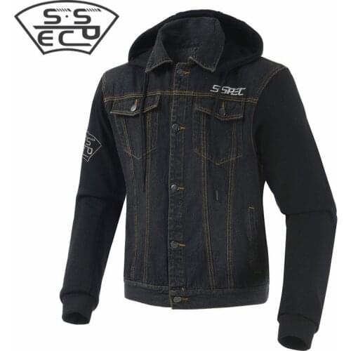 2018 Motorcycle Jacket Spring Summer Men Denim Jacket Windproof Moto Motorbike Jean Jackets Chaquetas Outerwear With Protectors