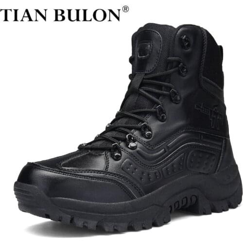 Men Tactical Army Boots Waterproof Work Ankle Boots Combat Boots New Male Outdoor Trekking Sneakers Botas Hombre Plus Size 39-46