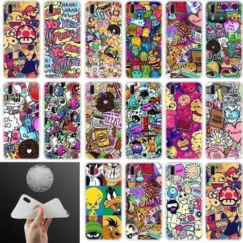 Soft Silicone Case graffiti For Huawei P40 P30 P20 Pro P10 Plus Lite P Samrt Z 2019 E 2020