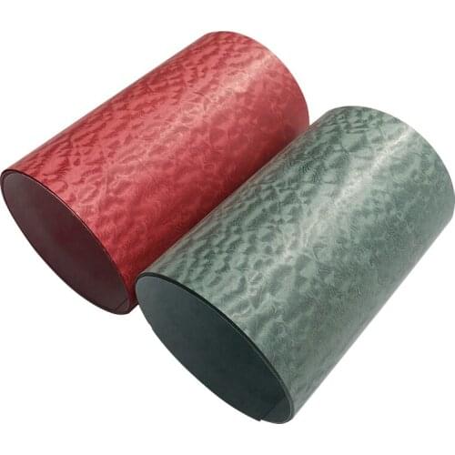 Natural Veneer Genuine Wood Dyed Decorative Dragon Scale Grain Veneer Excellent Panel EP for Furniture Red Green