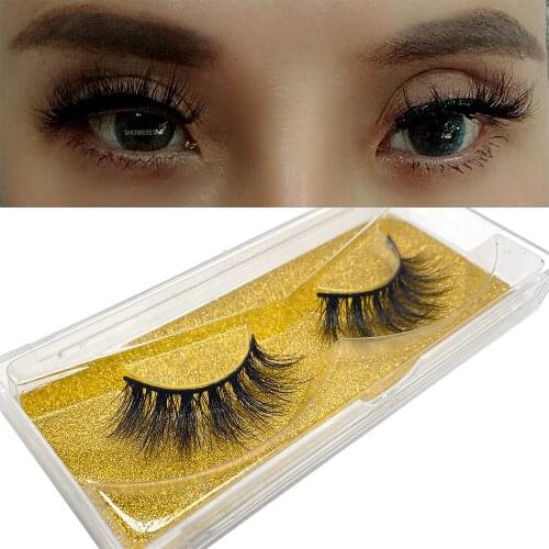 3D Mink False Eyelashes Natural Long 17mm Fluffy Curl Embellish Curvatur Style Comfortable Lifelike A14 A21 D808