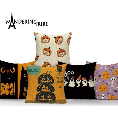 1 Piece Of Halloween Style Pattern Pumpkin Print Terry Cloth Home Decoration Table Mat Cloth Tea Towel Coaster 42*32 Servilletas