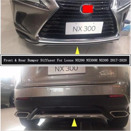 For Lexus NX200 NX300 NX300H 2017-2020 Front & Rear Bumper Guard Diffuser Plate Protector Anti-impact High Quality Accessories