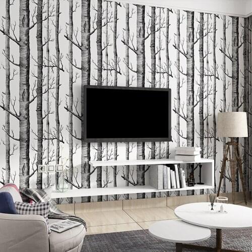 Q QIHANG Nordic Minimalistic Poplar 3D Living Room TV Bacground Non-woven Wallpaper 0.53m*10m=5.3m2