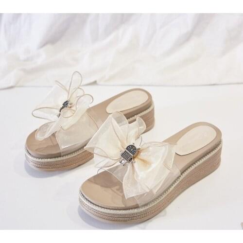 Slippers Women High Heel Platform Slides Sandals Casual Beach Shoes Woman Sandals Summer 2021 Female Shoes Woman