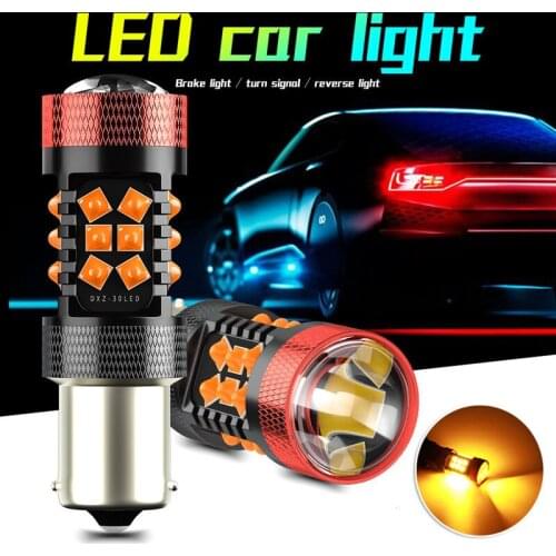 10PCS LED Car Bulb 1156 BA15S T20 7443 Canbus P21W No Error Auto Indicator Rear Fog Running Day Light Brake Signal Wholesale 12V