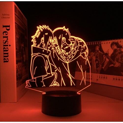 Affection of Sasuke Anime Figure 3D LED Lamp Bedroom Decor Light Touch Sensor Colorful Nightlight Cool Birthday Gift