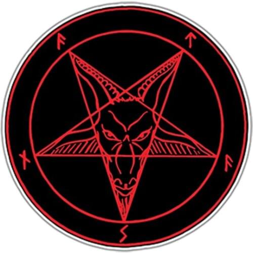 SZWL Sigil of Lucifer Satan Devil Demon Evil Hell Bumper Vinyl Decal Car Sticker Waterproof Car Accessories Body JDM,13cm*13cm
