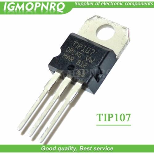 10PCS TIP107 TO-220 Darlington Transistor 100V 8A 80W New Original Free Shipping