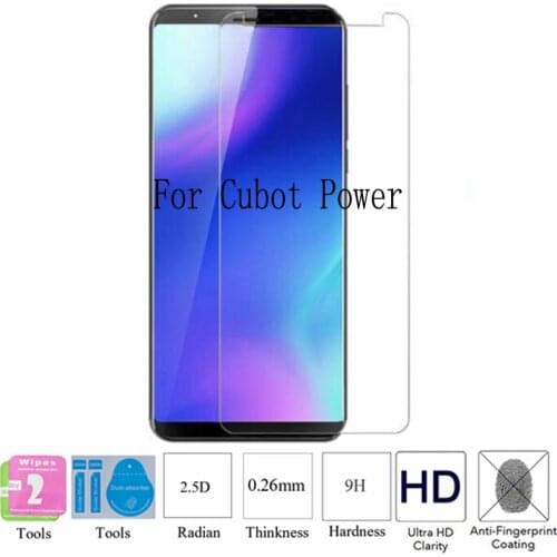 2PCS For Cubot Power Glass Protective film 2.5D 0.25mm 9H Tempered Glass Screen Protector Protective Film For Cubot Power