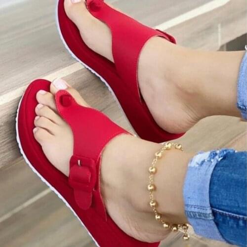 Women Wedge Sandals Peep Toe Platform Casual Flip Flops For Party Summer New