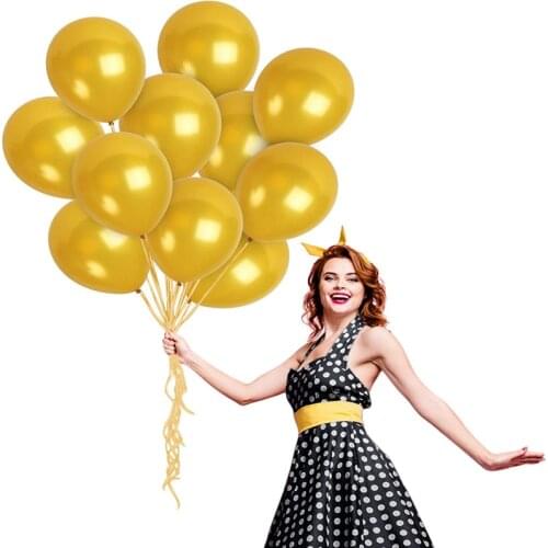 10/20pcs 12inch 2.8g Pearl Gold Silver Black Latex Balloons Birthday Wedding Party Decor Air Helium Globos Kids Gifts Supplies