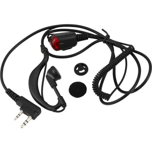 2 Pin Earphone With Microphone Ptt Earpiece Headset For Kenwood For Walkie talkie Baofeng Uv5r 888 S Radio