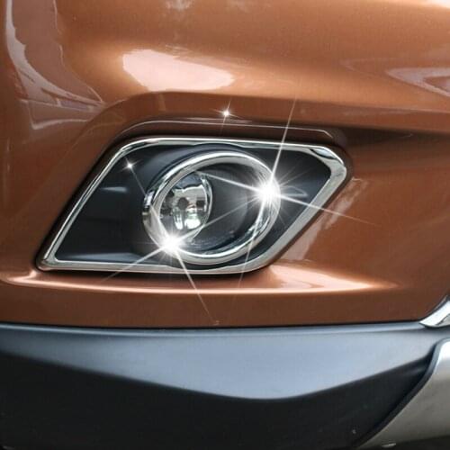 ABS Chrome Front Head Fog Light Lamp Cover for 2014 2015 2016 Nissan X-Trail X Trail Car Accessories 2pcs