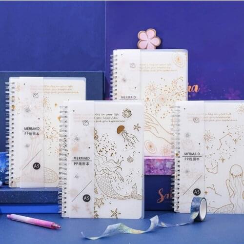 2020 Planner Mermaid A5 Spiral Notebook Time Memo Planning Organizer Agenda School Office Schedule Stationery For Girls Gifts