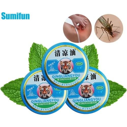 3pcs New Sumifun Tiger Balm Mint Refresh Cooling Oil Muscle Rub Aches Cream Anti-Itching Headache Pain Relief Ointment P0157