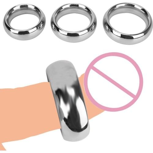 40/45/50mm Metal Penis Ring Cock Strapon Sex Toys For Men Scrotum Stretcher Delay Ejaculation Exerciser Chastity Machine Erotic