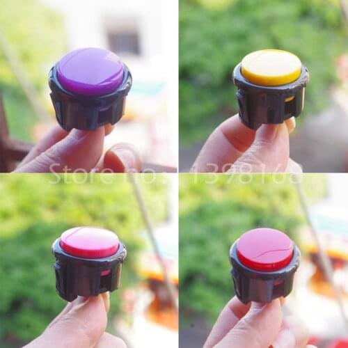 50PCs Mixed color button30mm Round Push Button/arcade button with switch, buttons for arcade game machine DIY arcade controller
