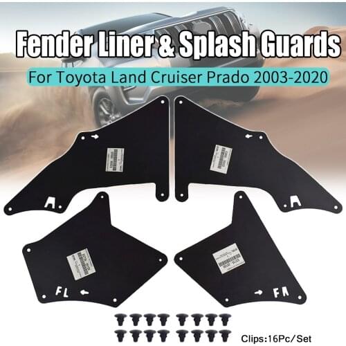 53735-35150 Splash Shield Fender Liners for Lexus GX470 GX460 GX 470 460 2003 - 2020 Apron Seal Mud Flaps Guards W/Clips Flares