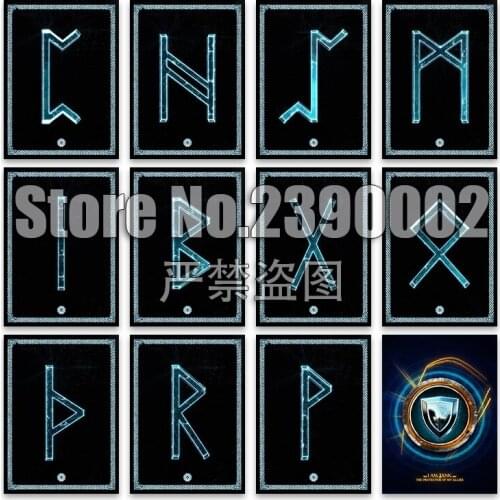 Viking Magic Runes 5d Diy Diamond Painting Cross Stitch Diamond Embroidery Hobbies Diamond Mosaic Paintings Full Rhinestone Gift