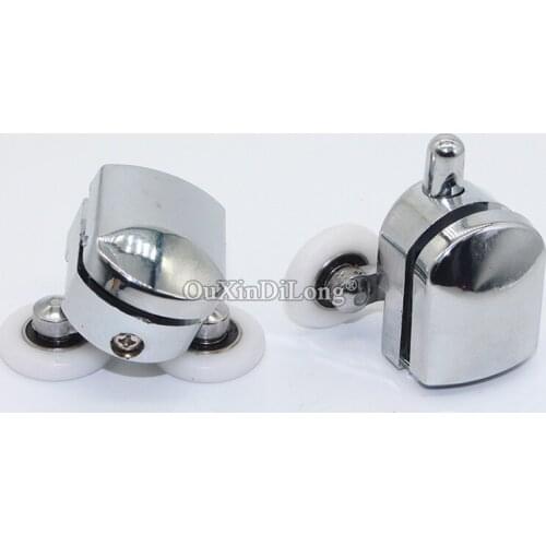 Brand New 2Pairs Butterfly Shower Bathroom Door Rollers Pulleys Glass Sliding Door Rollers Top Bottom Wheels Runners