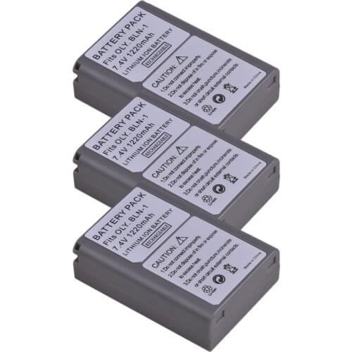 3Pcs 1220mAh BLN-1 BLN 1 Rechargeable Battery for Olympus E-M5 OM-D E-M1 E-P5 E-M5 II Digital Camera