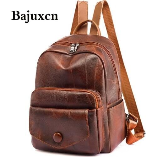 Brand luxury designer multi-function travel backpack 2020 winter new female backpack fashion leather girl school bag brown