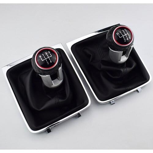 5/6 Speed Gear Shift Knob Lever Stick Gaiter Boot Cover Collar For Volkswagen VW Passat B6 2005-2011 Car Styling Accessories