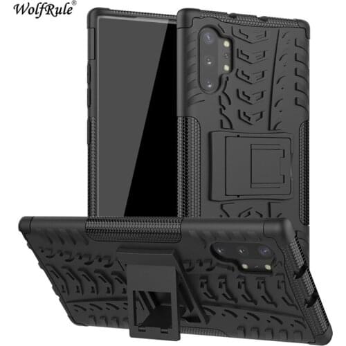 For Samsung Galaxy Note 10 Plus Case Bumper TPU & PC Holder Armor Phone Case For Samsung Note 10 Pro Note10+ Cover N975 6.8