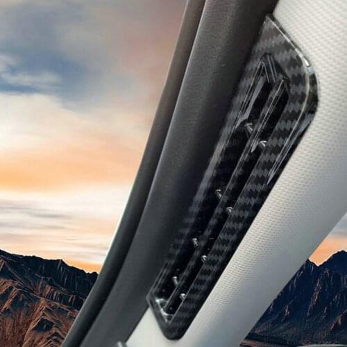 Dedicated to 2021 Elantra 7 A-pillar interior decoration carbon fiber pattern air outlet panel modification accessories