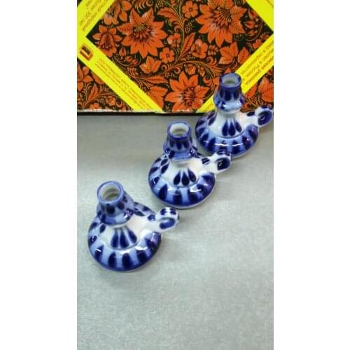 Гжельские узоры Candles And Candlesticks