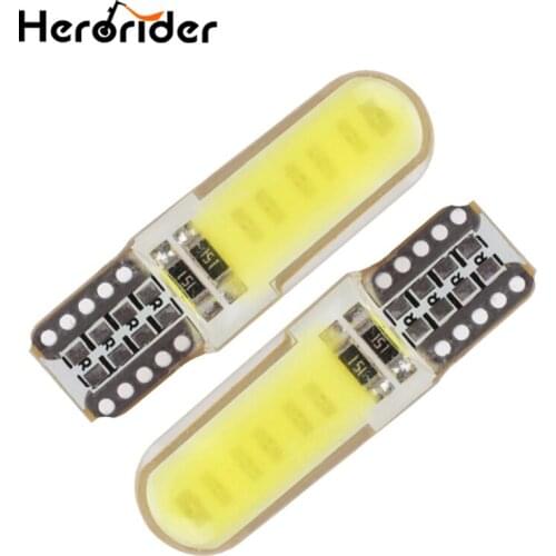 Herorider T10 Led Car Bulb W5W Cob led 12V 6000k White Car Interior Light License Plate Wedge Parking Light Bulb Super White