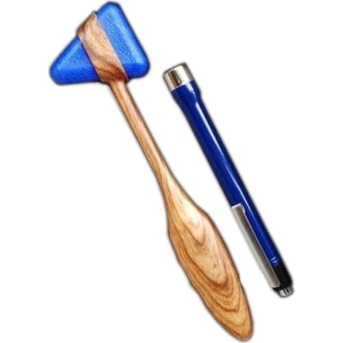 Pencil pen Multifunctional Triangle Percussion Hammer Clinician Pen Pencil Flashlight Pupil Light Electric Torch Professional