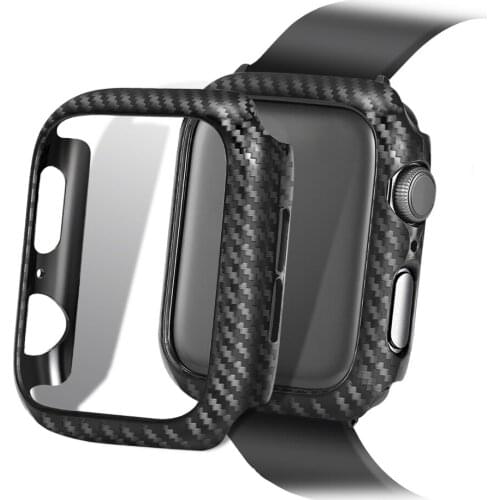 Frame Carbon Protective Case For Apple Watch 6 5 4 bands 42mm 38mm 44mm 40mm watch covers Bumper iwatch series 3 2 1 Accessories