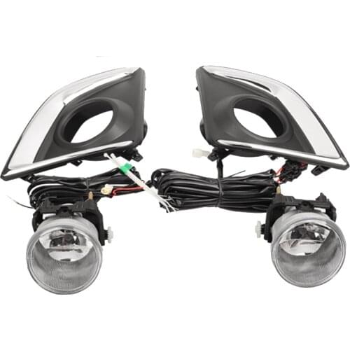 For Isuzu D-Max 2016-2018 Front Bumper Fog Light Driving Lamp Kit Bezel Covers & Harness Switch