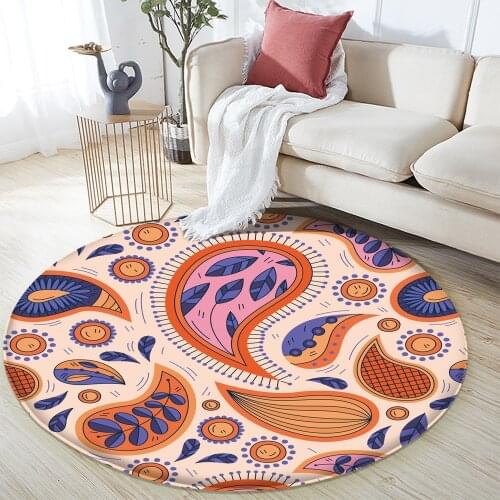 2021 Paisley Style Pattern Carpet Non-slip Bath Mat Soft Fluffy Good Quqlity Flannel Living Room Bedroom Decorative Carpet