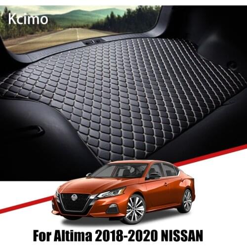 For Nissan Altima L34 2018-2020 Leather Car Trunk Mat Carpet Tail Cargo Liner Teana Trunk Boot Mat Liner Pad 2019 2020