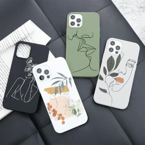For Huawei P Smart 2021 2020 Y6 2019 Z Nova 8 SE 5T Honor 9S 9A 9C 8X 9X 10i 10 20 P20 P30 P40 Lite E Pro Abstract Art Line Case