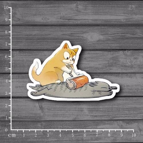 Papa Cat Massage Waterproof On Laptop Notebook Stationery Stickers For Kids Toys Car Styling Luggage Tide Brand Stickers[single]