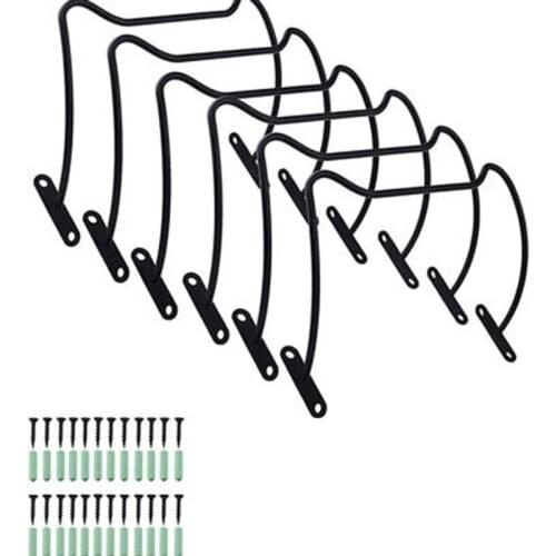 6Pcs Wall Mounted Wine Rack-Wine Bottle Display Rack with Screws,Metal Hanging Wine Rack Storage for Storing Bottles